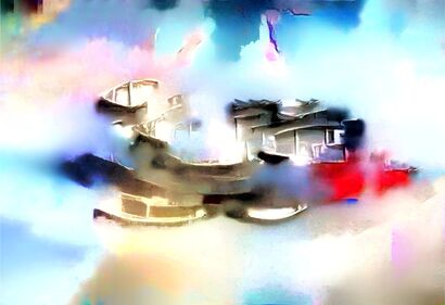 What remains of the boats - a Digital Graphics and Cartoon Artowrk by La Principessa Scalza